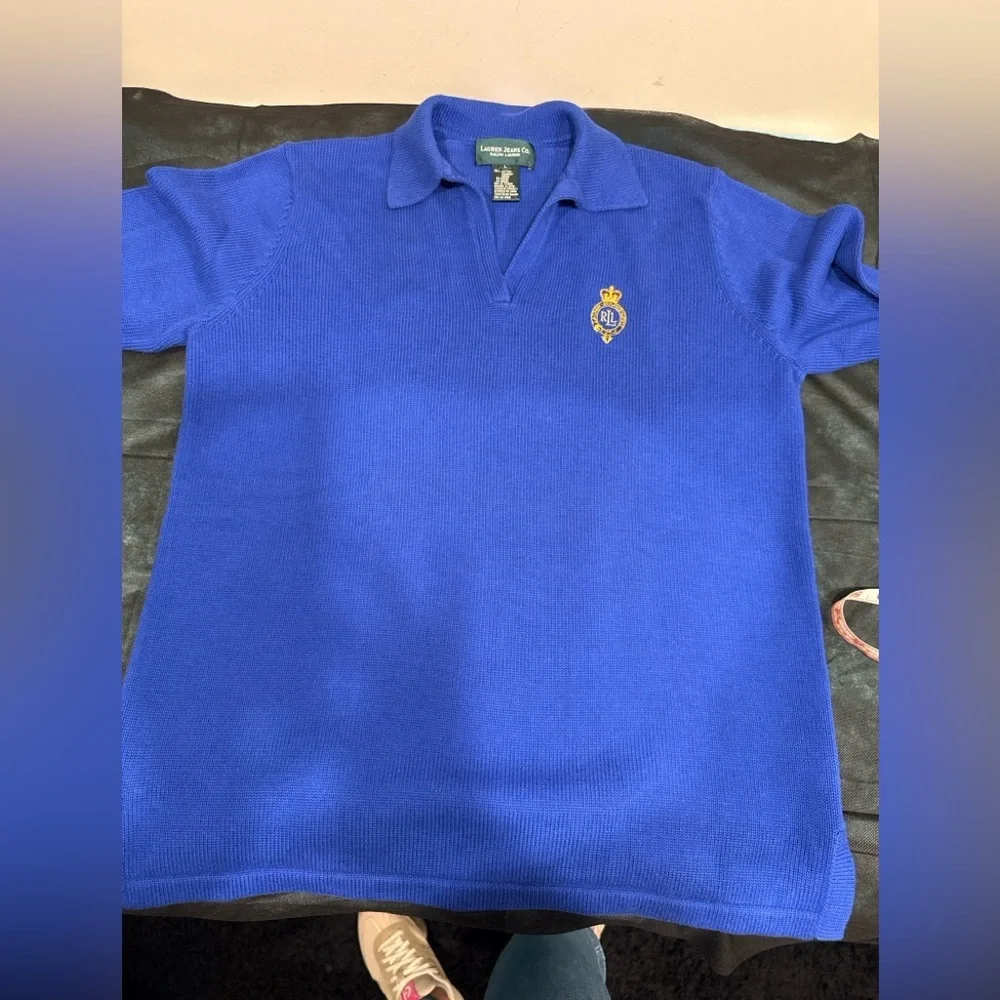 🔥Ralph Lauren Men’s Royal Blue sweater EC Size L🔥
